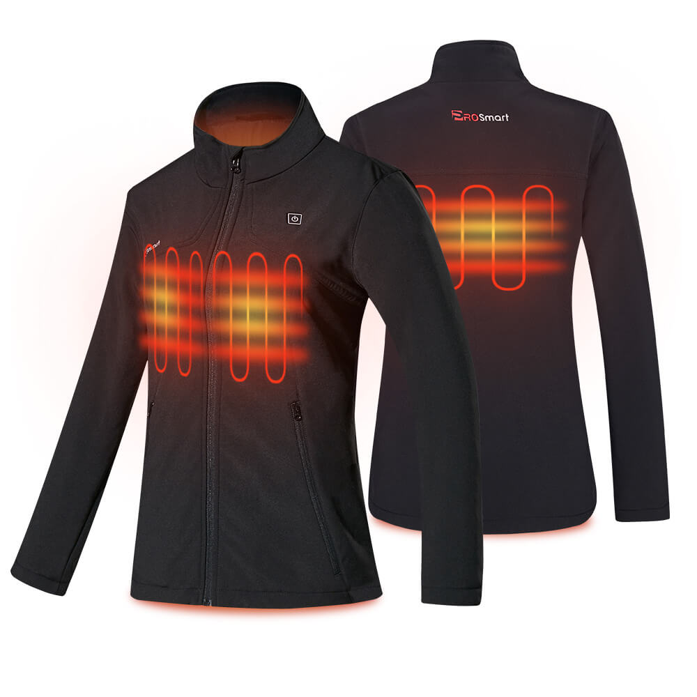 175- Women's Heated Jacket  Warming Coat-Black
