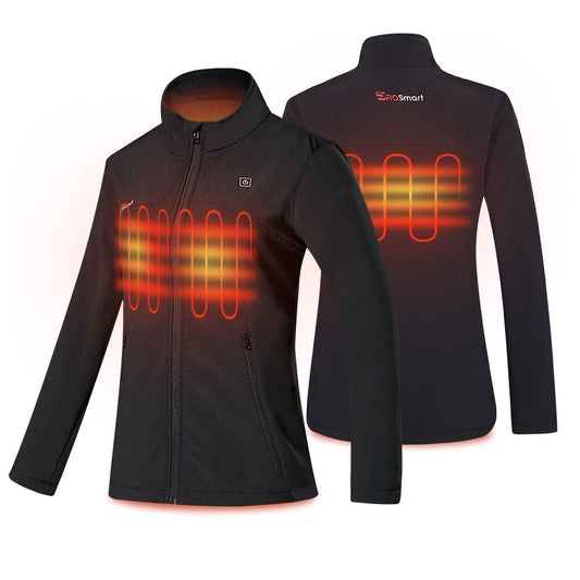 175- Women's Heated Jacket  Warming Coat-Black
