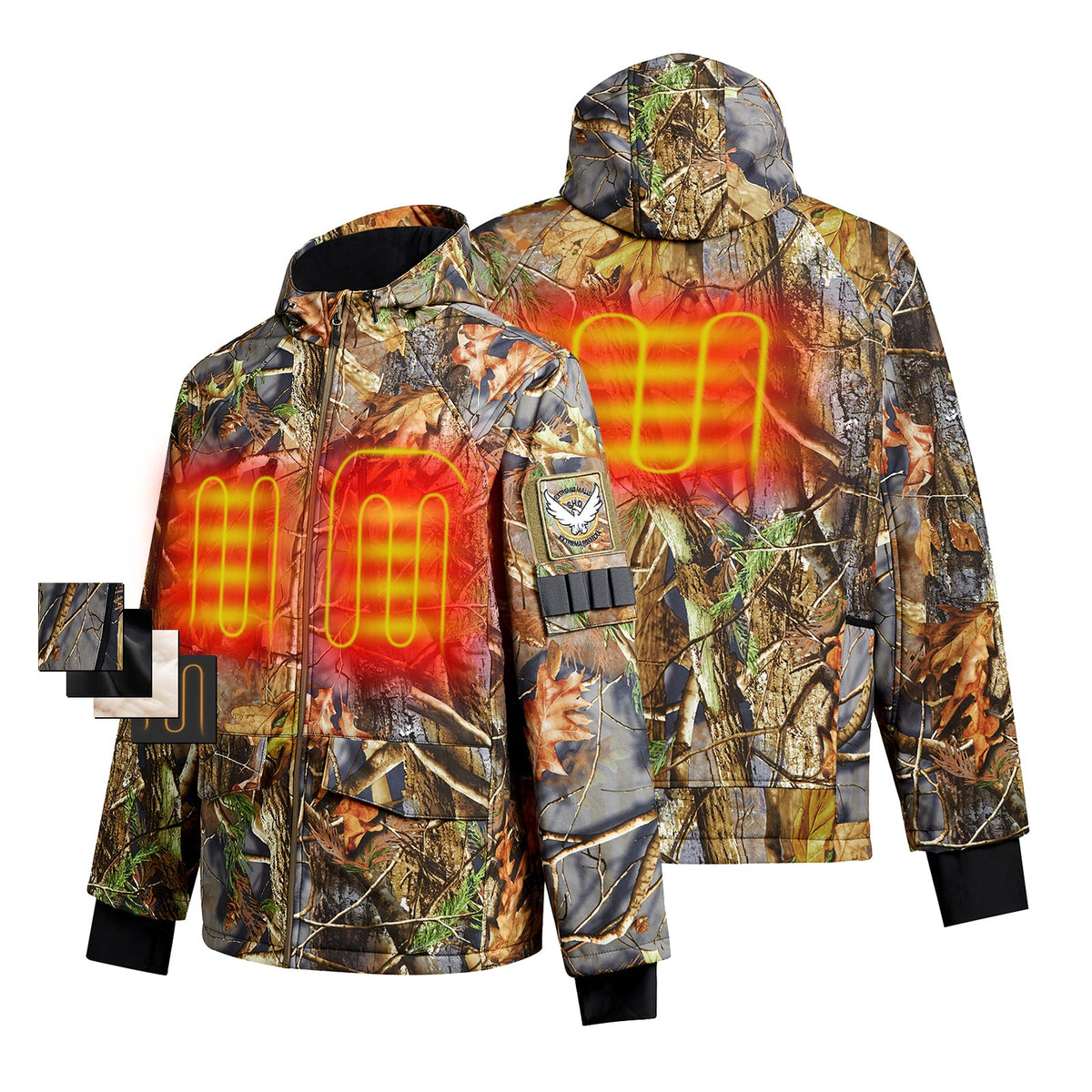 COMJ211- Men's Camo Heated Jacket