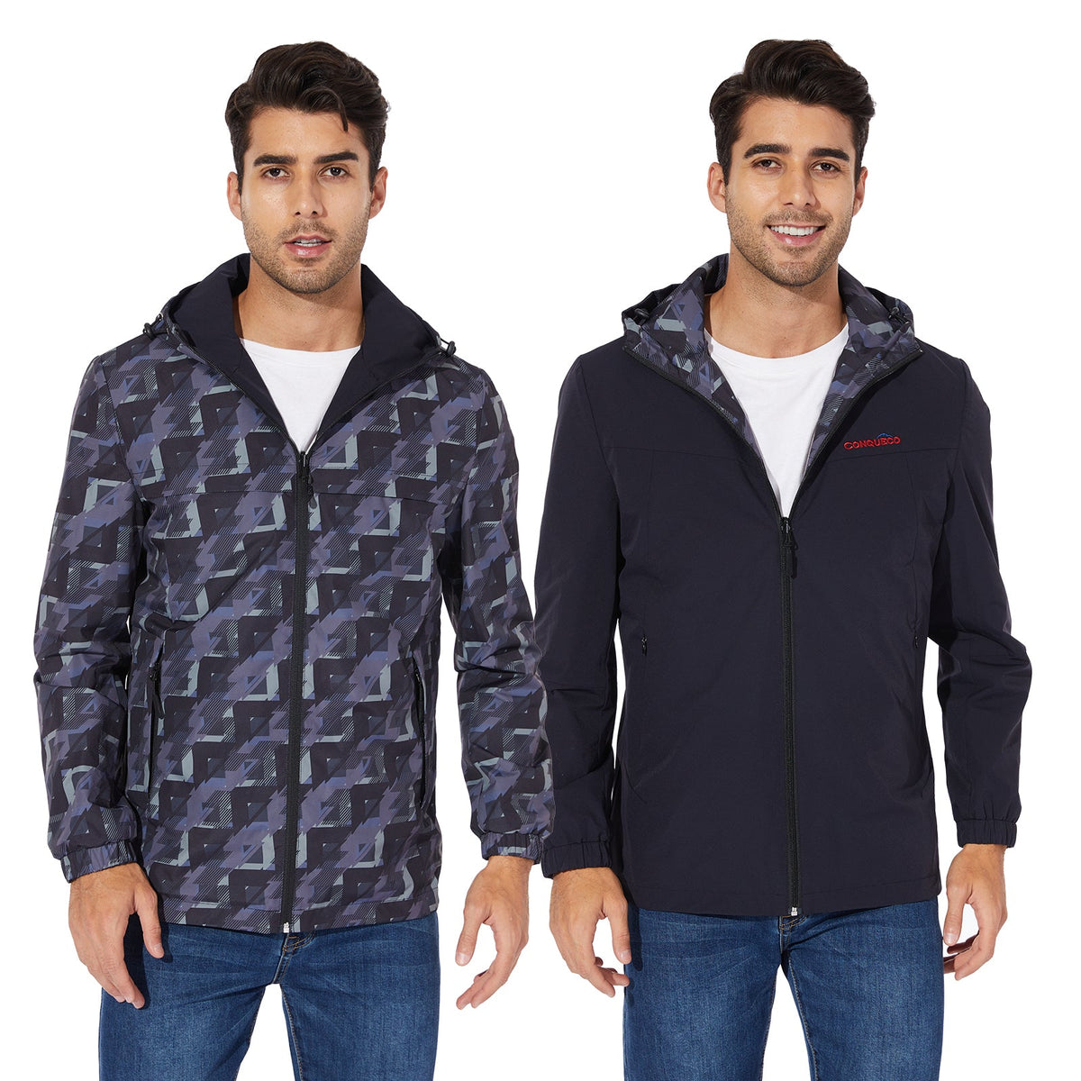 265- Men's Heated Jacket- Nylon Material with Heating Zones at Collar, Chest & Back