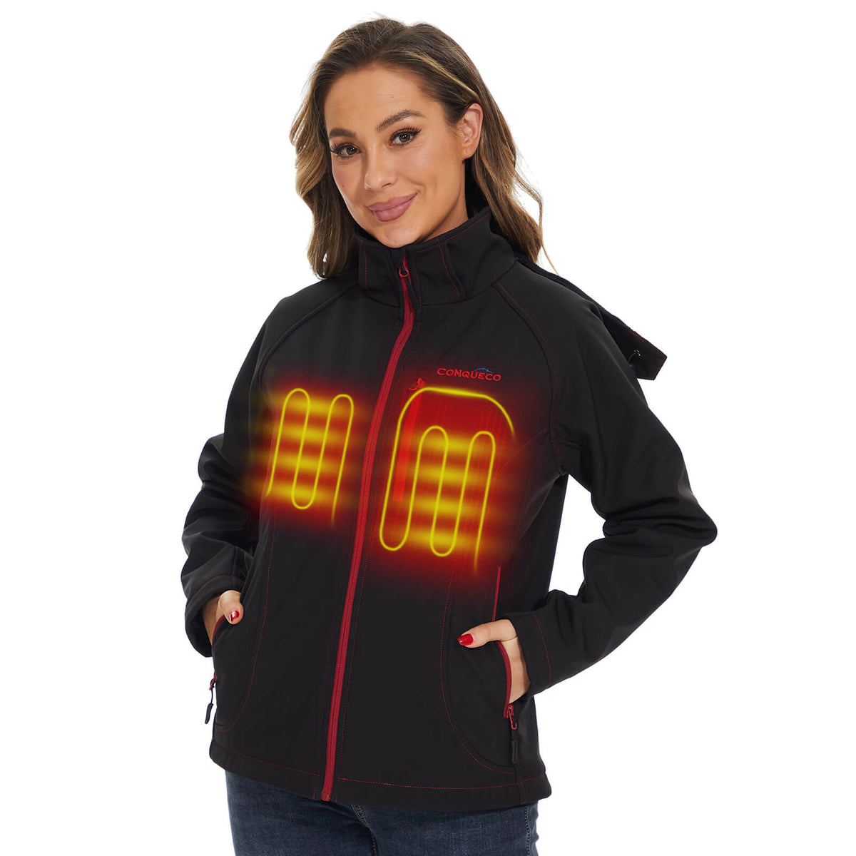 COMV264- Women's Slim Fit Heated Hoodie Jacket-NEW