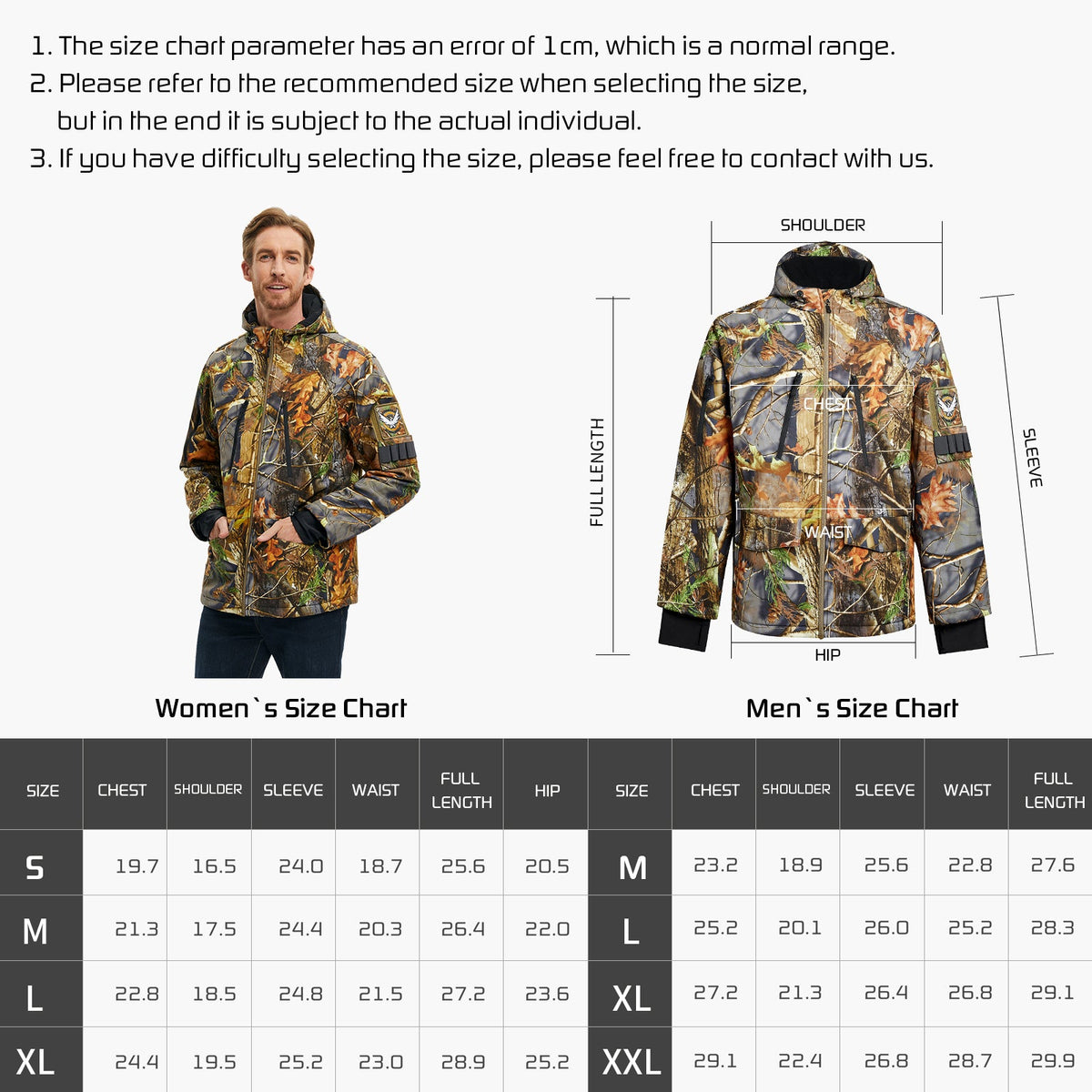 COMJ211- Men's Camo Heated Jacket