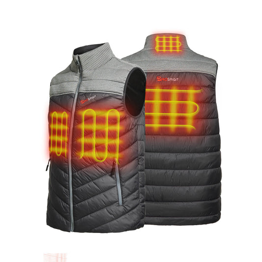 128- Men's Heated Vest Lightweight Slim Fit-Gray
