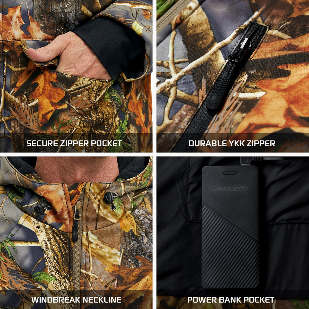 COMJ211- Men's Camo Heated Jacket