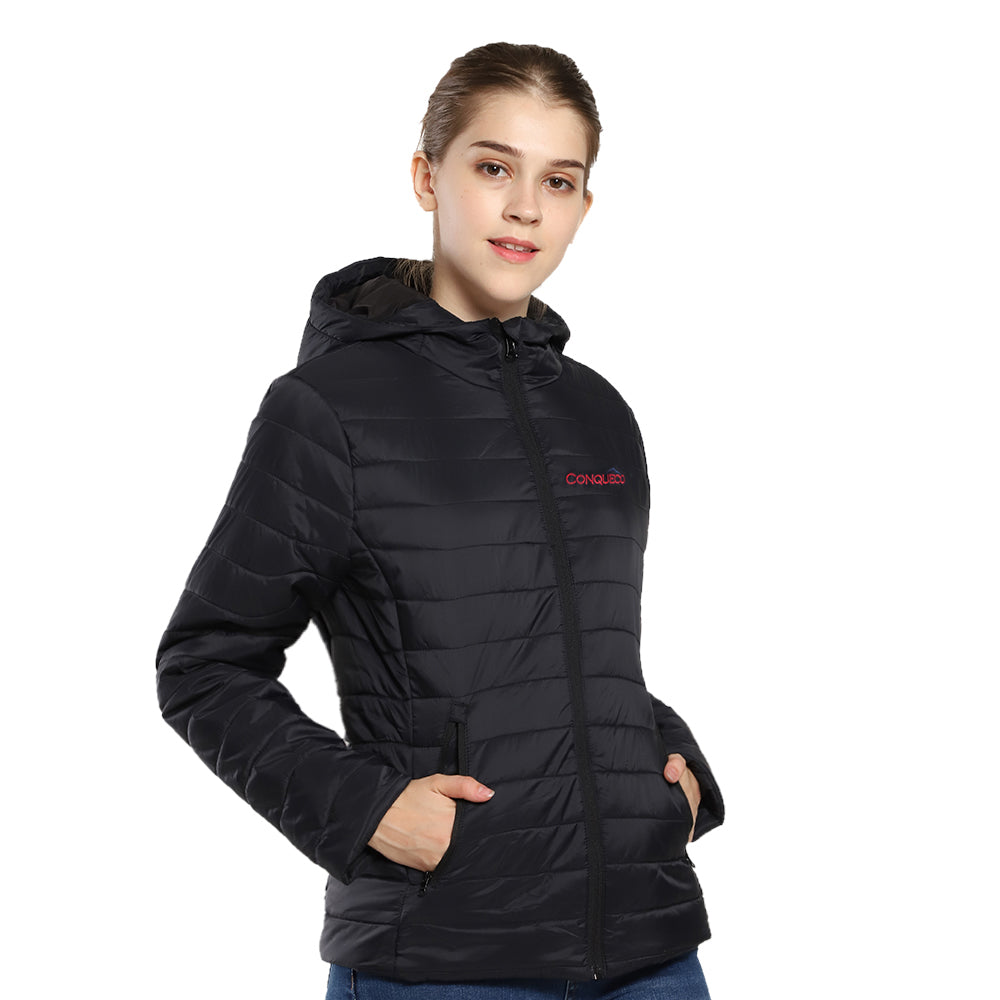 Women's Heated Jacket Lightweight Slim Fit Waterproof & Windproof