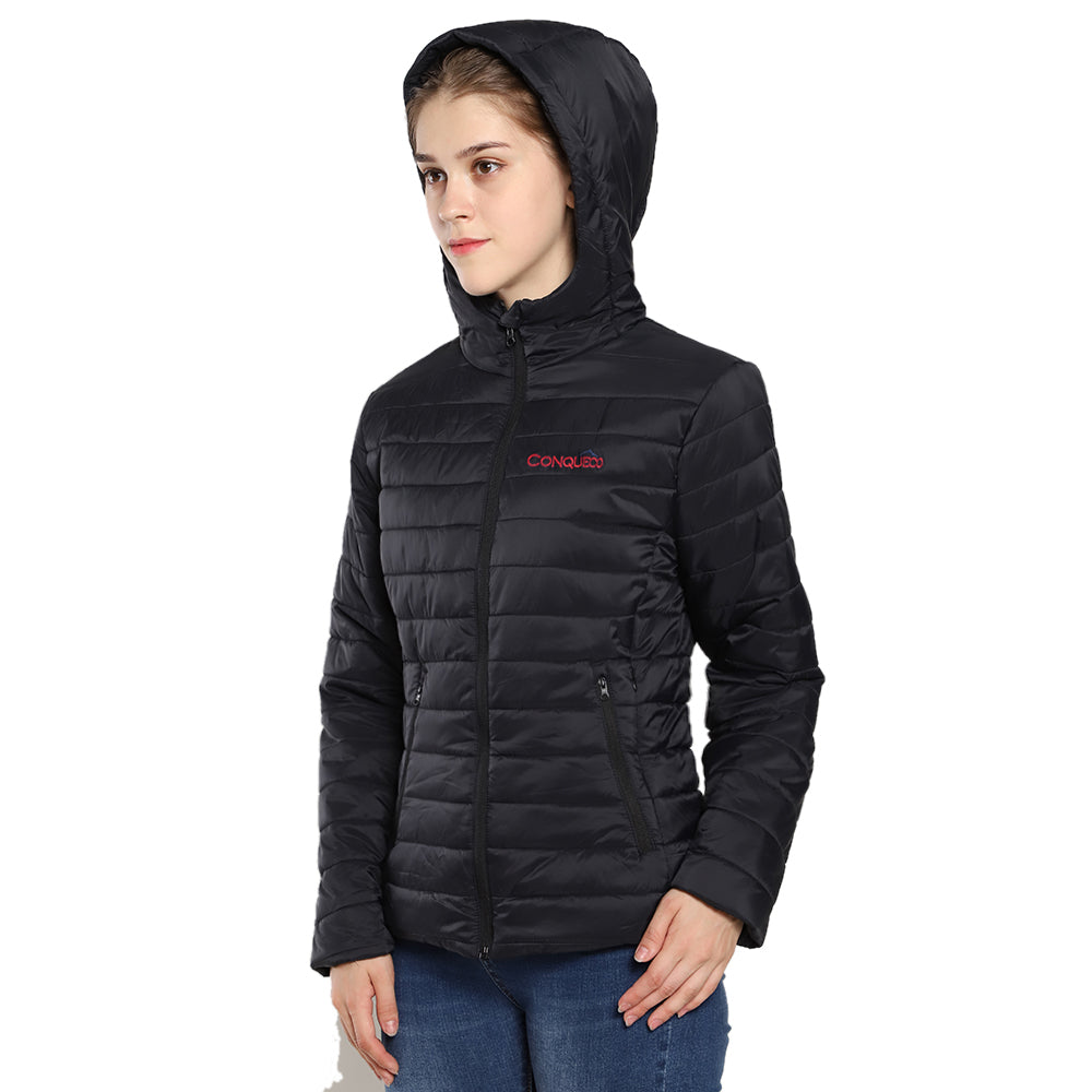 Women's Heated Jacket Lightweight Slim Fit Waterproof & Windproof